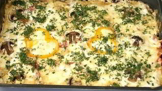 Печень говяжья с овощами