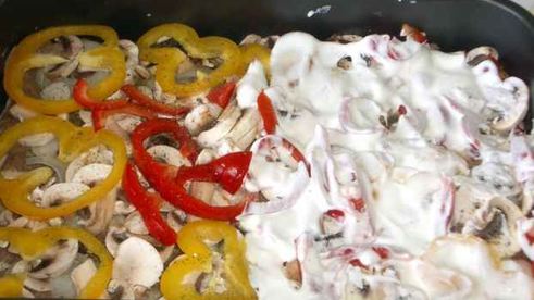 печень говяжья с овощами