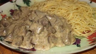 Печень индейки в сметане