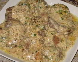 Печень куриная в ореховом соусе