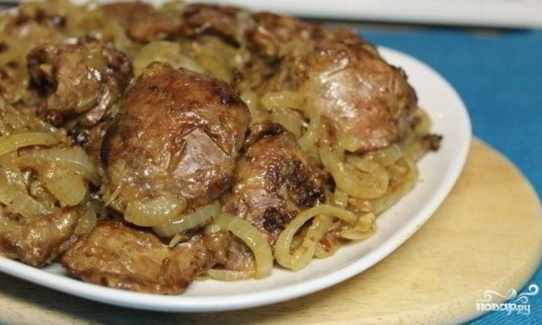 Рецепт печени на сковороде