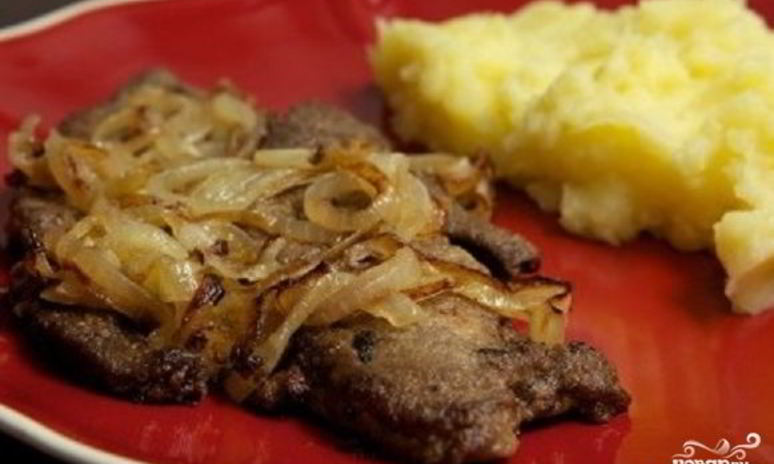 Рецепт печени с луком