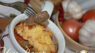 Печень с помидорами