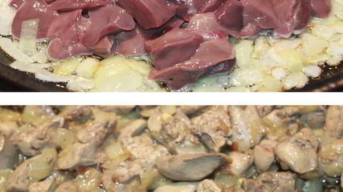 печень с помидорами