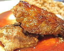 Печень в апельсиново-винном соусе