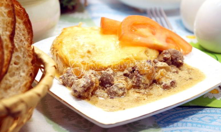 Рецепт печени в горшочке