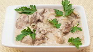 Печень в сливках в мультиварке