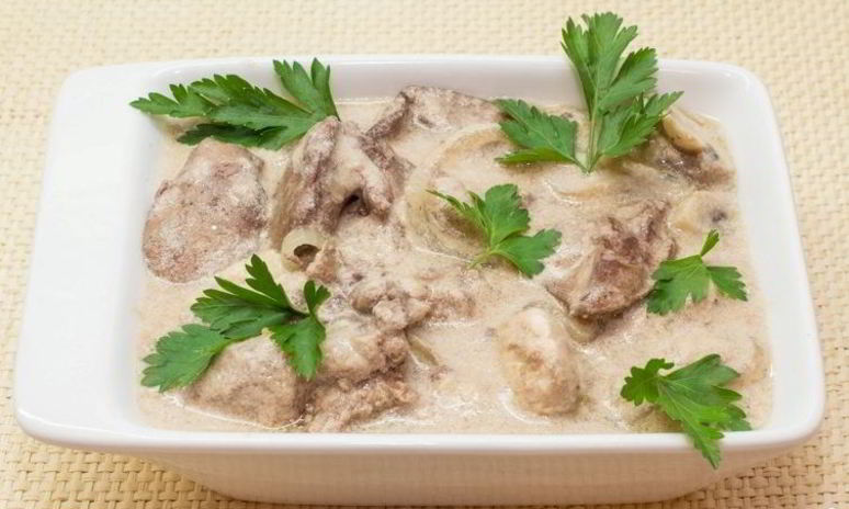 Рецепт печени в сливках в мультиварке