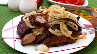 Свиная печень по-московски