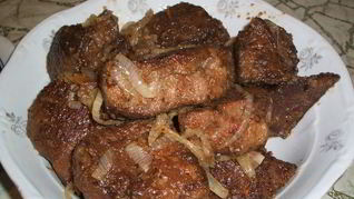 Жареная печень