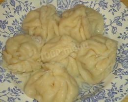 Хинкали из теста с мясом