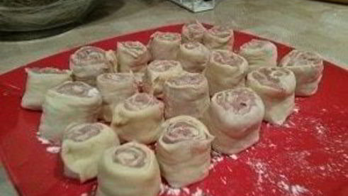 ленивые пельмени в овощном соусе