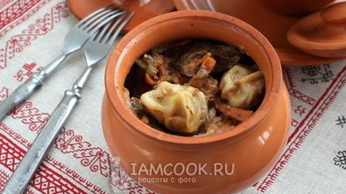 пельмени по-амурски в горшочках