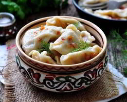 Пельмени с тапенадом