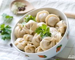 Пельмени в горшочках в микроволновке