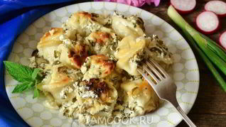 Пельмени в сметане в духовке