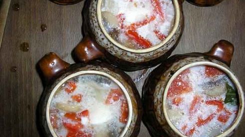 пельмешки в горшочке