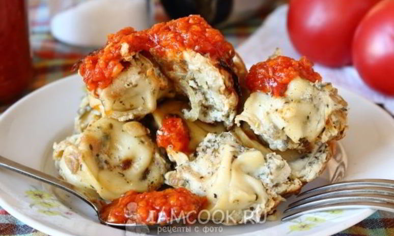 Рецепт жареных пельменей с яйцом