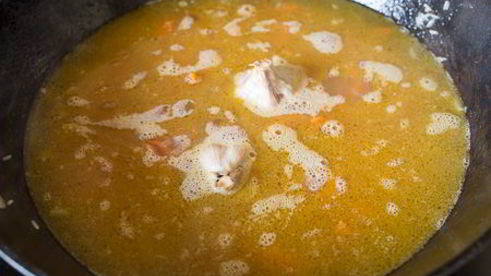 быстрый плов со свининой и фасолью