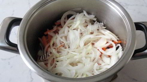 диетический плов с куриными желудками