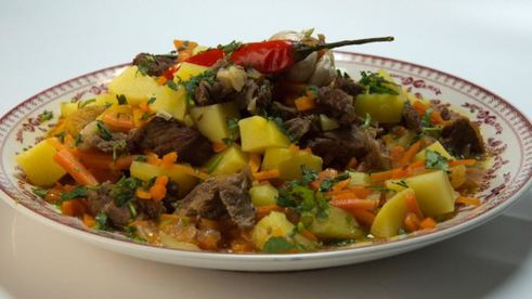 картофель в стиле плова