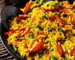 Овощная паэлья с беконом