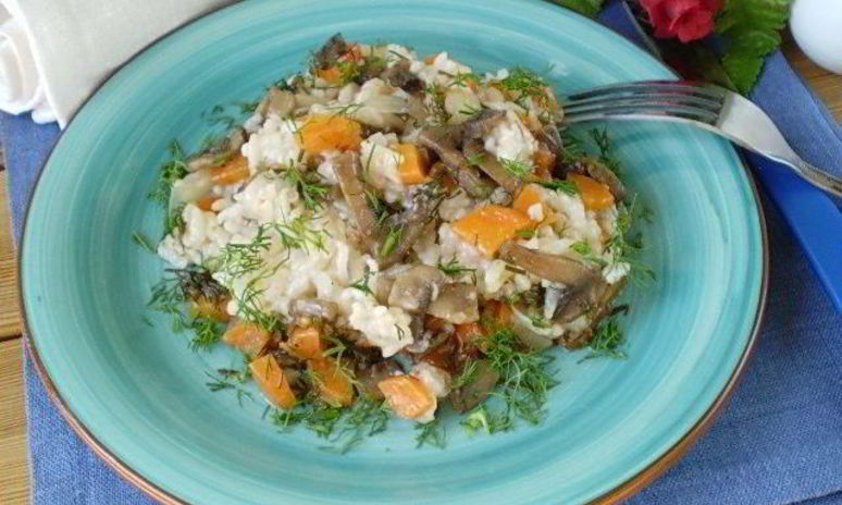 Рецепт овощного плова с грибами