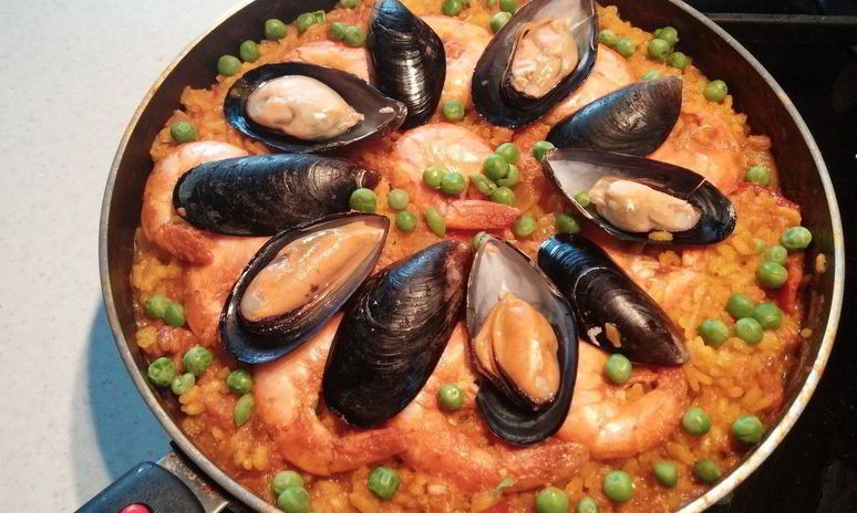Рецепт паэльи с морепродуктами по-русски