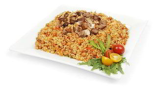 Плов из баранины с фасолью