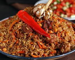 Плов из баранины с нутом