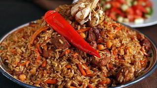 Плов из баранины с нутом