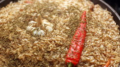 плов из баранины с нутом