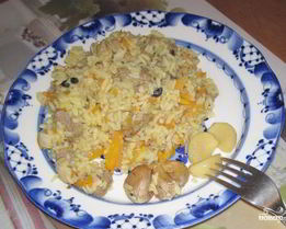 Плов из баранины с помидорами