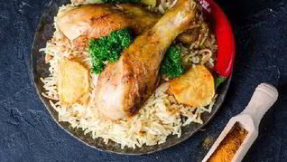 Плов из курицы и картофеля