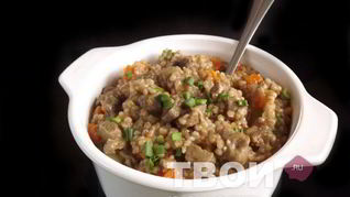 Плов из пшеницы с говядиной