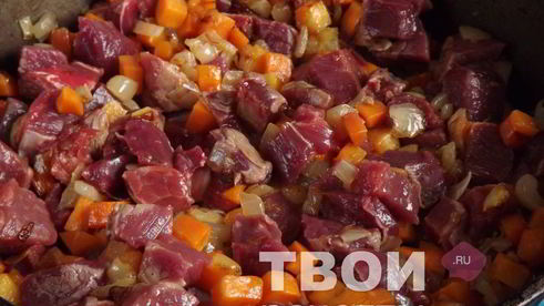 плов из пшеницы с говядиной