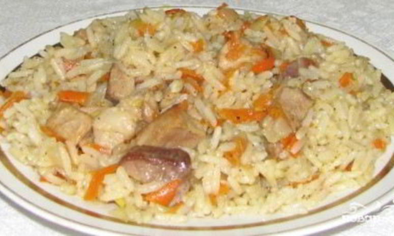 Рецепт плова из свинины на сковороде