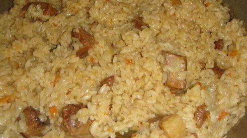 плов с говядиной