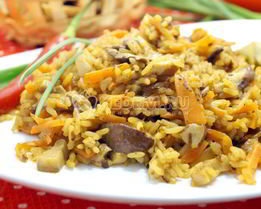 Плов с грибами