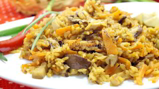 Плов с грибами