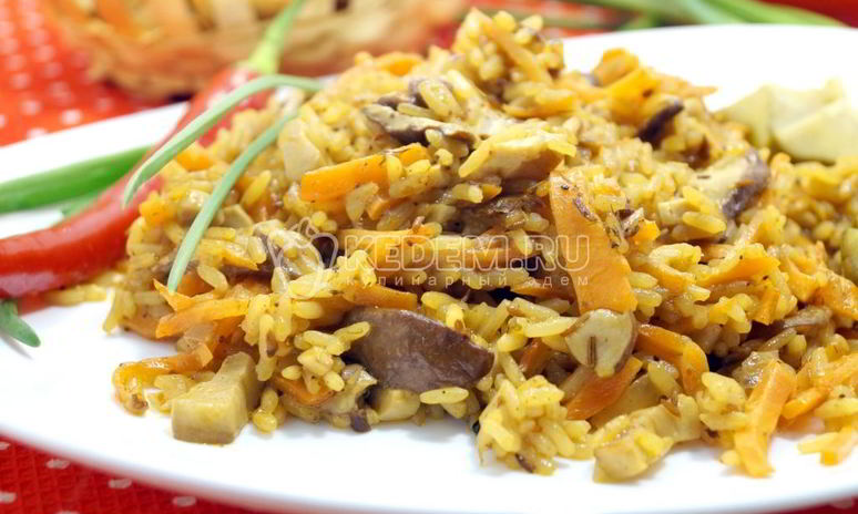 Рецепт плова с грибами