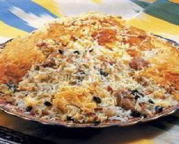 Плов с мясом барана и печени