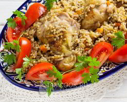 Плов с рисом и гречкой