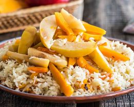 Плов с тыквой и айвой