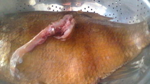 плов с тыквой , капченой рыбой и гранатом