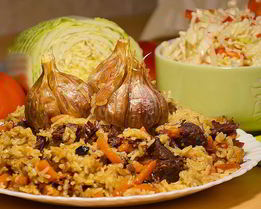 Плов узбекский с говядиной в мультиварке