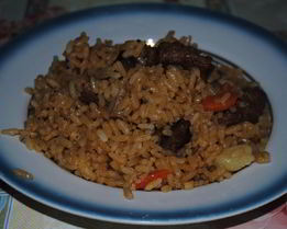 Сытный плов с говядиной