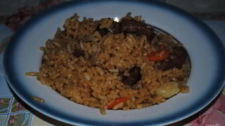 Сытный плов с говядиной