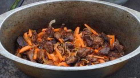 сытный плов с говядиной