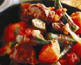 Африканское рагу из баранины со сладким картофелем